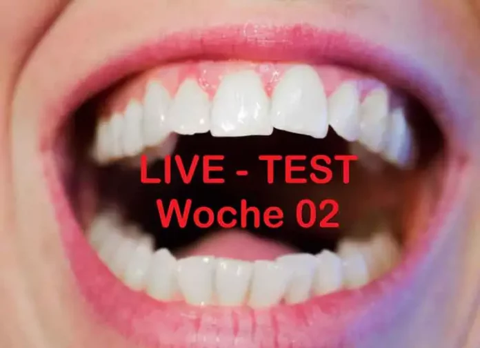 Live Test Woche 2 - Zahnlöcher bzw. Zähne selber heilen?